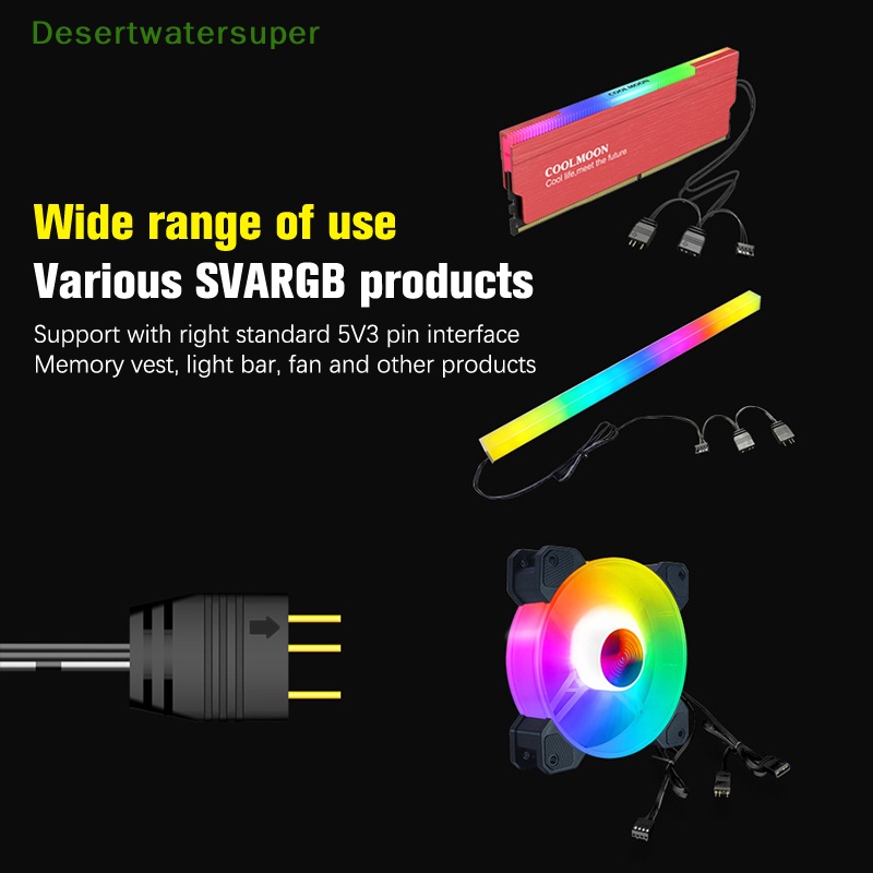 Cáp Chia Cổng 5V 3Pin 1 Sang 2 1 Thành 4 33.5cm ARGB Thông Dụng