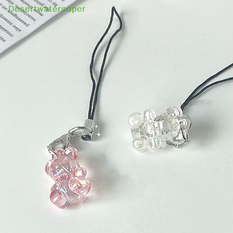 1 Móc Khóa Điện Thoại Trong Suốt Hình Gấu Đáng Yêu