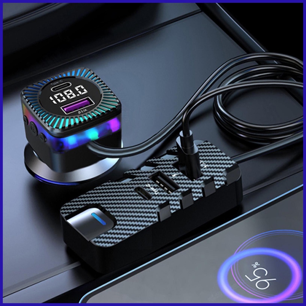 Củ Sạc Tích Hợp Máy Nghe Nhạc MP3 FM 15W Nhỏ Gọn Đa Năng Tiện Lợi Dành Cho Ô Tô