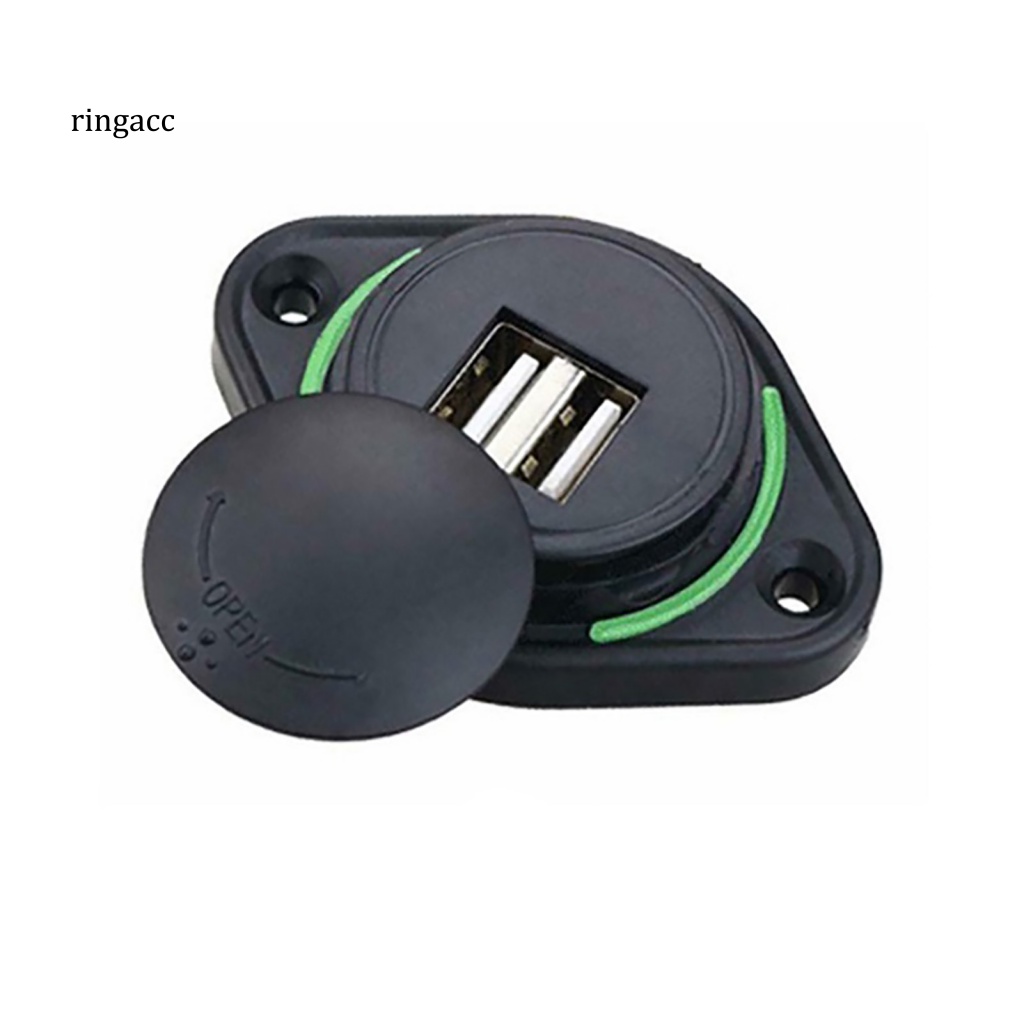 Ổ Cắm Sạc Hai Cổng USB RGA 31A 12-24V Cho Xe Hơi / Tàu Thuyền