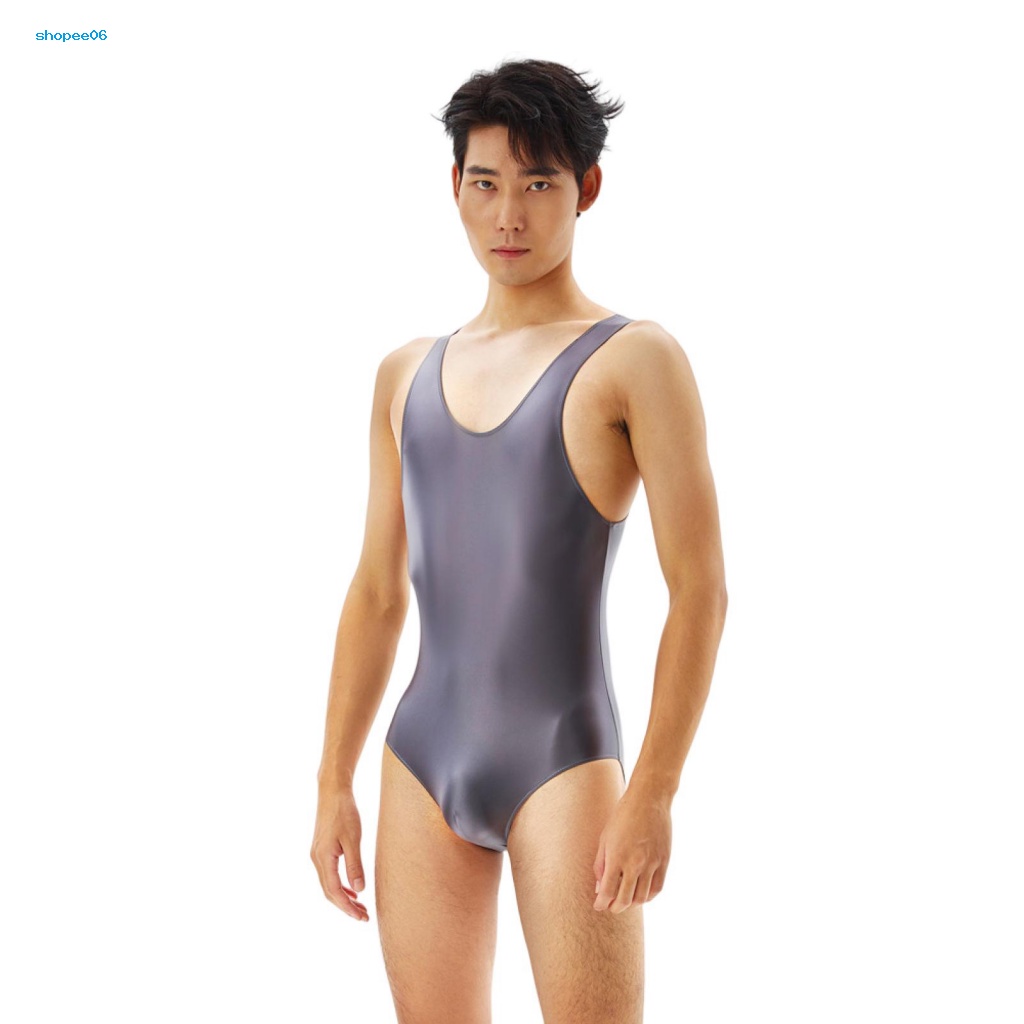 Bộ Đồ Lót Áo Liền Quần Bằng Lụa Màu Sắc Trơn Độ Co Giãn Cao Quyến Rũ Cho Nam