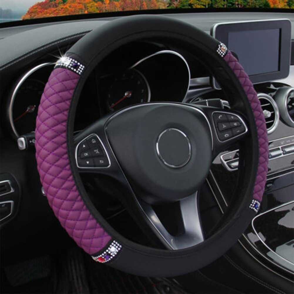 Vỏ BọC Vô Lăng ĐíNh Kim Cương Giả KíCh ThướC 15 '' / 37-38cm