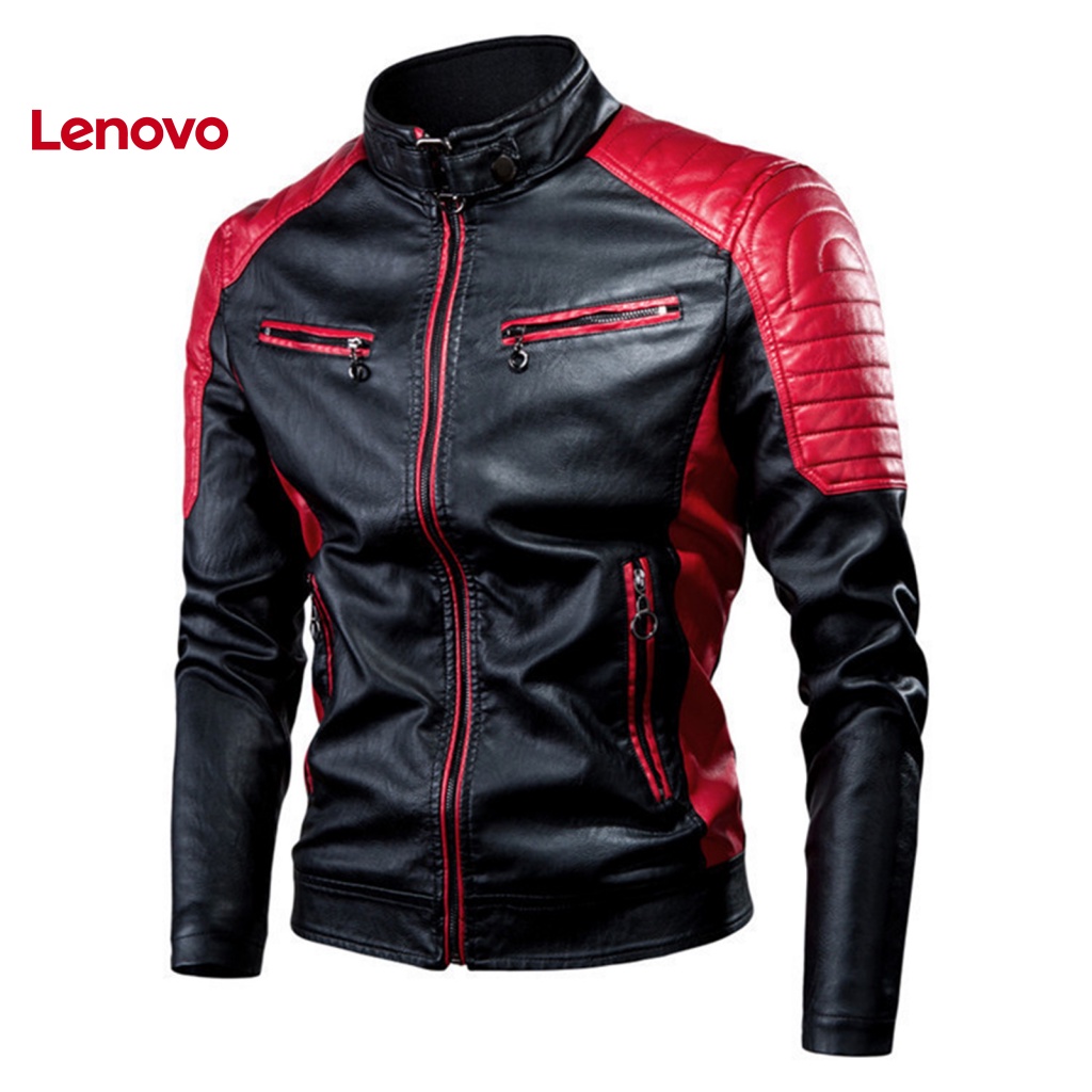 Áo Khoác Da Giả Cổ Đứng In Họa Tiết Hoa Hướng Dương Phối Màu Tương Phản Kiểu Vintage Cá Tính Cho Nam