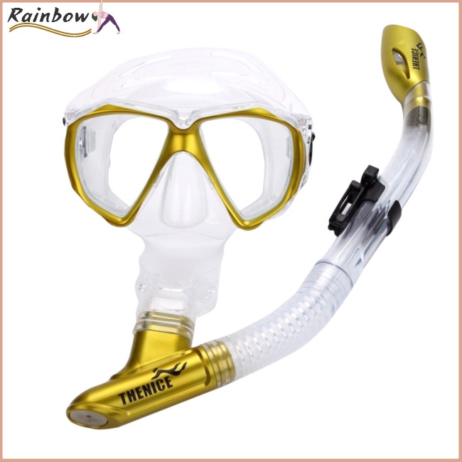 Bộ Dụng Cụ Mặt Nạ Lặn Chuyên Nghiệp Bằng Silicone Chống Sương Mù Kèm Ống Thở