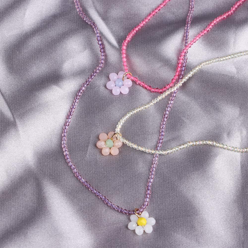 ANEMONE Vòng cổ Mặt Hoa Nhiều Màu Sắc Dễ Thương Cho Nữ