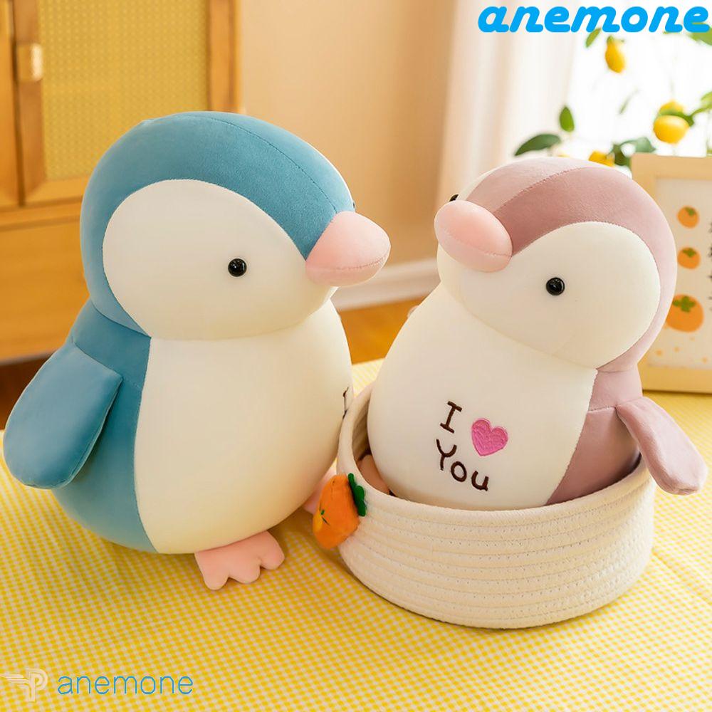 ANEMONE Thú Nhồi Bông Hình Chim Cánh Cụt Mềm Mại Trang Trí Phòng