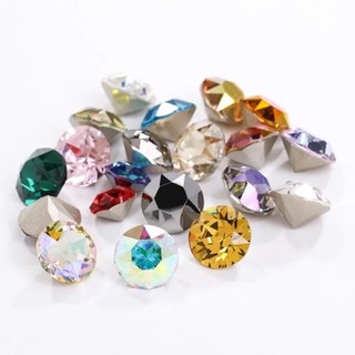 Đá Pha Lê K9 4mm 5mm 6mm Trang Trí Móng Tay DIY Phụ Kiện Handmade Nail Art