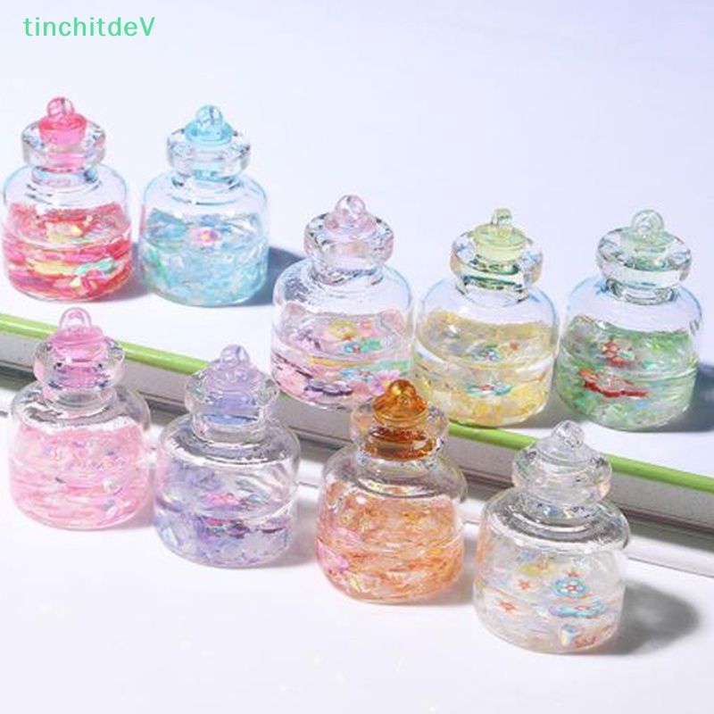 Bộ 2 Bình Điều Ước Mini Bằng Nhựa Resin Dạ Quang Màu Sắc Ngẫu Nhiên Trang Trí Bảng Điều Khiển Xe Hơi