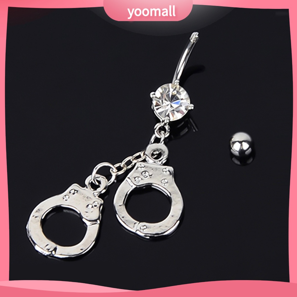 Khuyên Rốn Hình Còng Tay Đính Đá Cá Tính Cho Nữ
