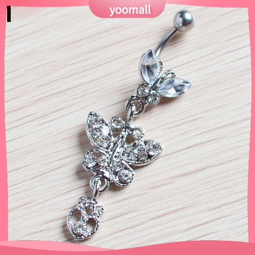 Khuyên Rốn Hình Bướm Đính Đá Thời Trang