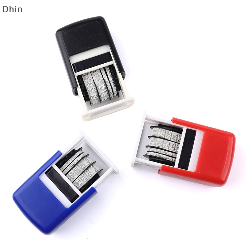 [Dhin] DIY Handle Account Date Stamps Stamping Mud Set Mini Self-Inking Stamps COD