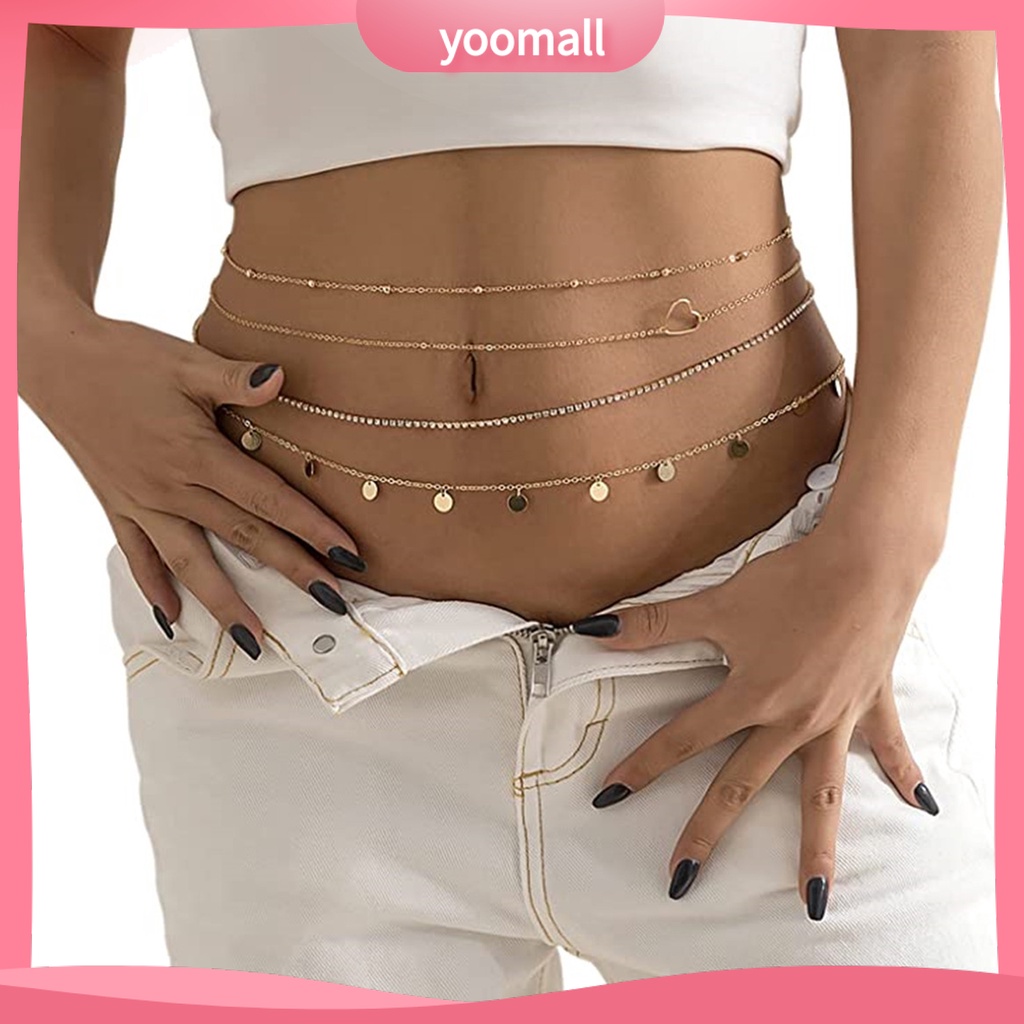 Set 4 Dây Xích Đeo Hông Bốn Lớp Thời Trang Quyến Rũ