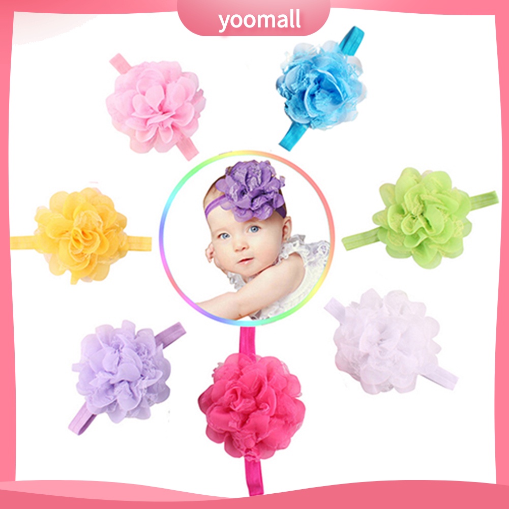 Băng Đô Hoa Co Giãn Dễ Thương Cho Bé Gái