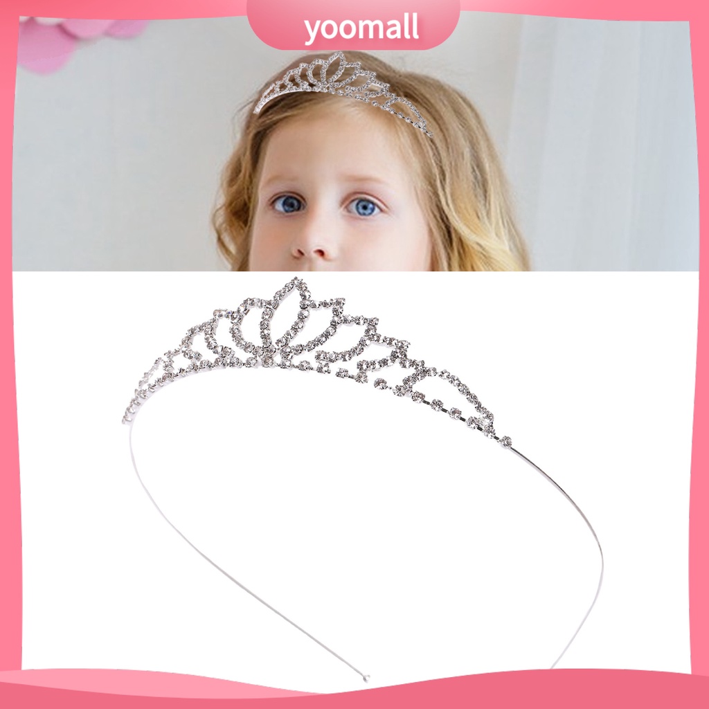 Vương Miện Cài Tóc Đính Đá Lấp Lánh Sang Trọng Cho Cô Dâu