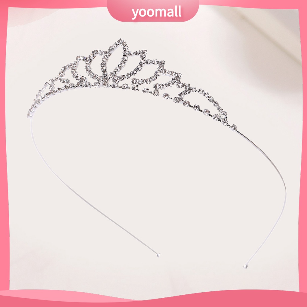 Vương Miện Cài Tóc Đính Đá Lấp Lánh Sang Trọng Cho Cô Dâu
