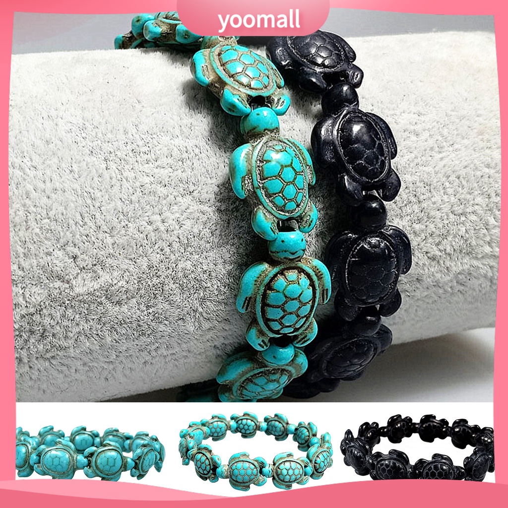 [YM] Vòng Tay Unisex Hình Động Vật Biển Đính Ngọc Lam Giả Phong Cách Hawaii Thân Thiện Với Môi Trường