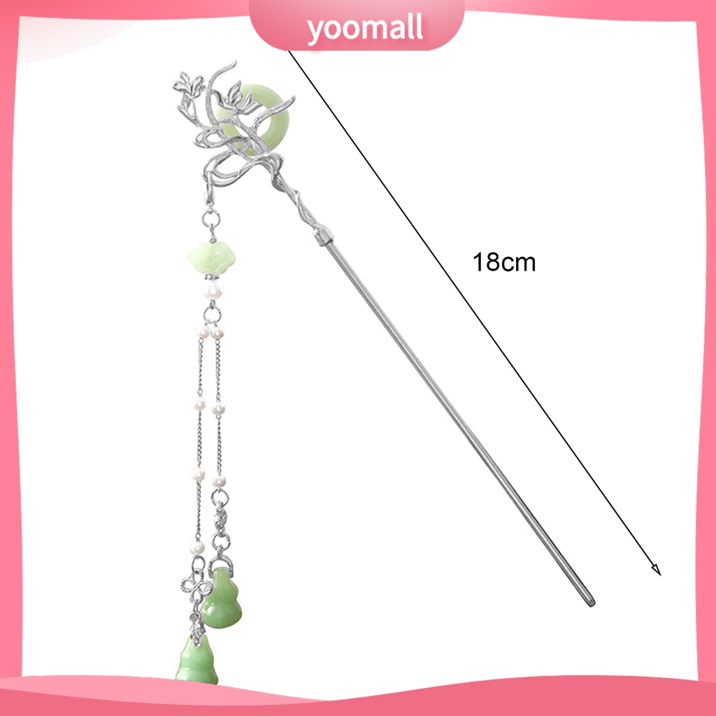 Trâm Cài Tóc Hình Chú Chim Đính Ngọc Trai Nhân Tạo Phối Tua Rua Phong Cách Cổ Điển