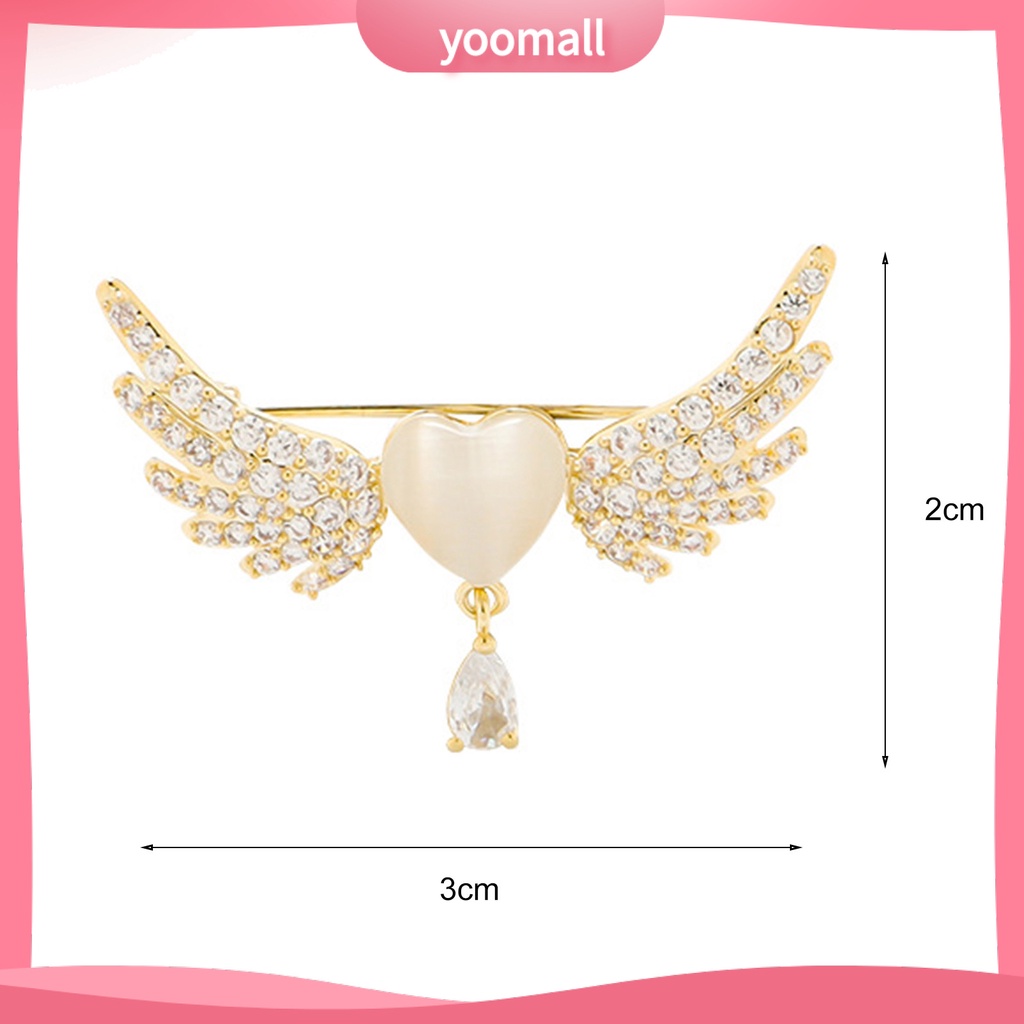 Ghim Cài Áo Hình Giọt Nước Đính Đá Lấp Lánh Thời Trang Cho Nữ