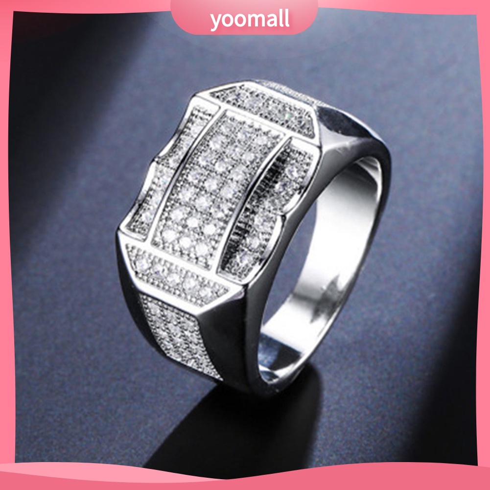 Nhẫn Đính Đá Thời Trang Sang Trọng Cho Nam