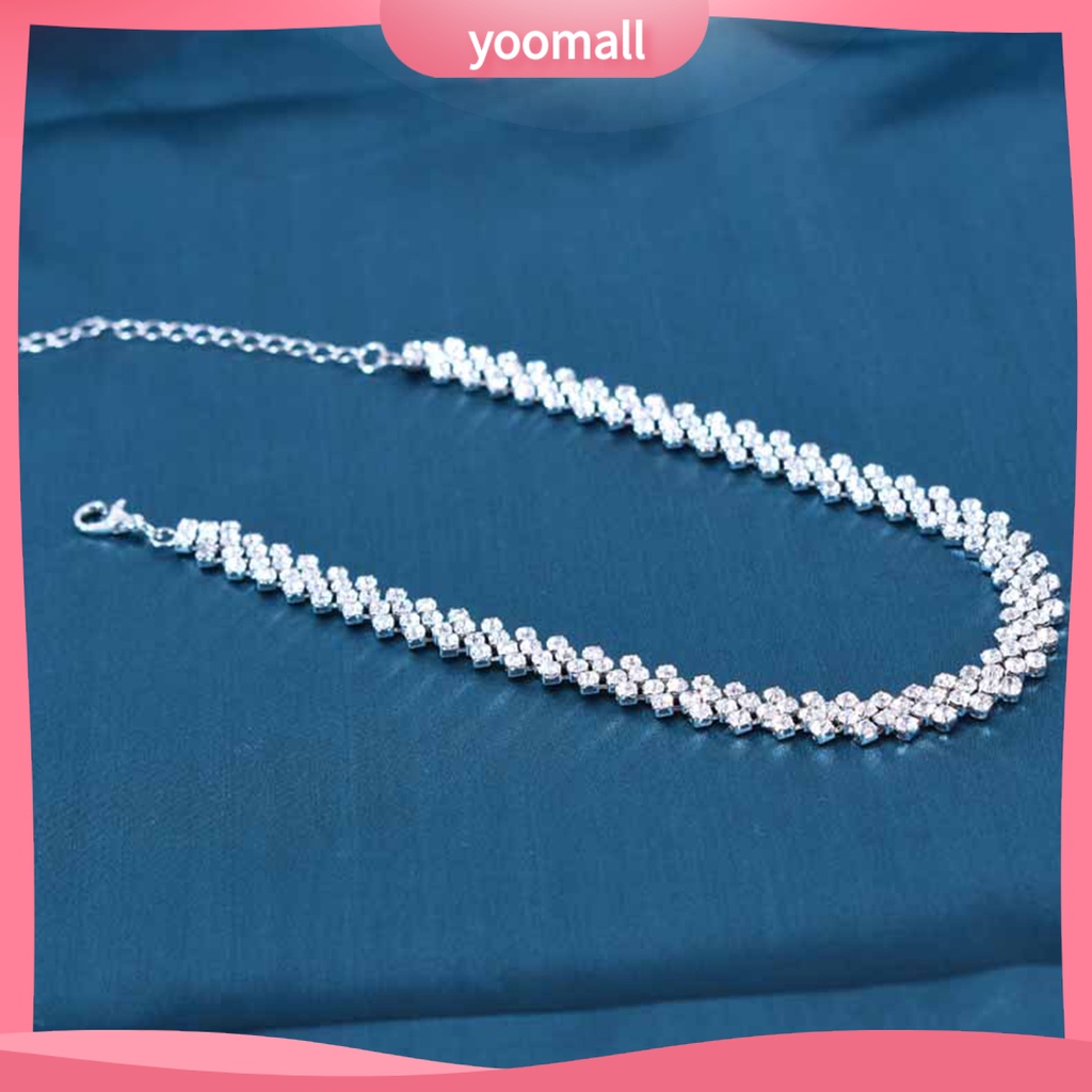 Vòng Cổ Choker Mở Rộng Điều Chỉnh Được Mạ Điện Đính Đá Thời Trang Dự Tiệc Cho Nữ