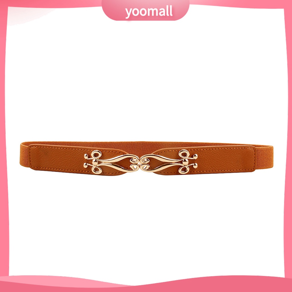 Thắt Lưng Giả Da Co Giãn Phối Màu Tương Phản Tùy Chỉnh Thoải Mái Thời Trang Cho Nữ