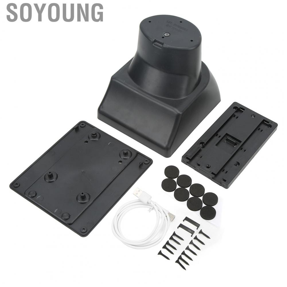 Soyoung Armrest Box Center Console Organizer 7 USB Ports Front Rear Expansion Black for Auto Interior