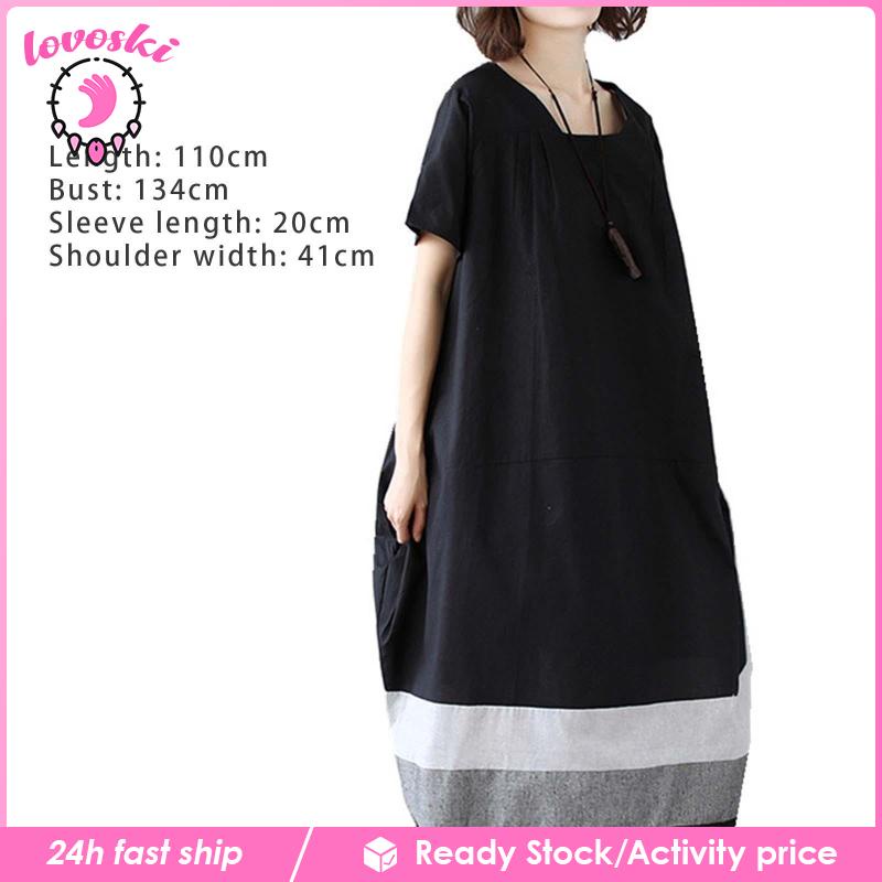 Đầm Dài Dáng Rộng Thời Trang Mùa Hè Thanh Lịch Cho Nữ