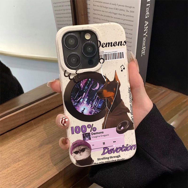 Ốp Điện Thoại Dẻo Họa Tiết Chú Chó / Mèo Dễ Thương Chống Sốc / Mòn Cho Iphone 814pro 7 plus 13 max11iPhone12 J6MX