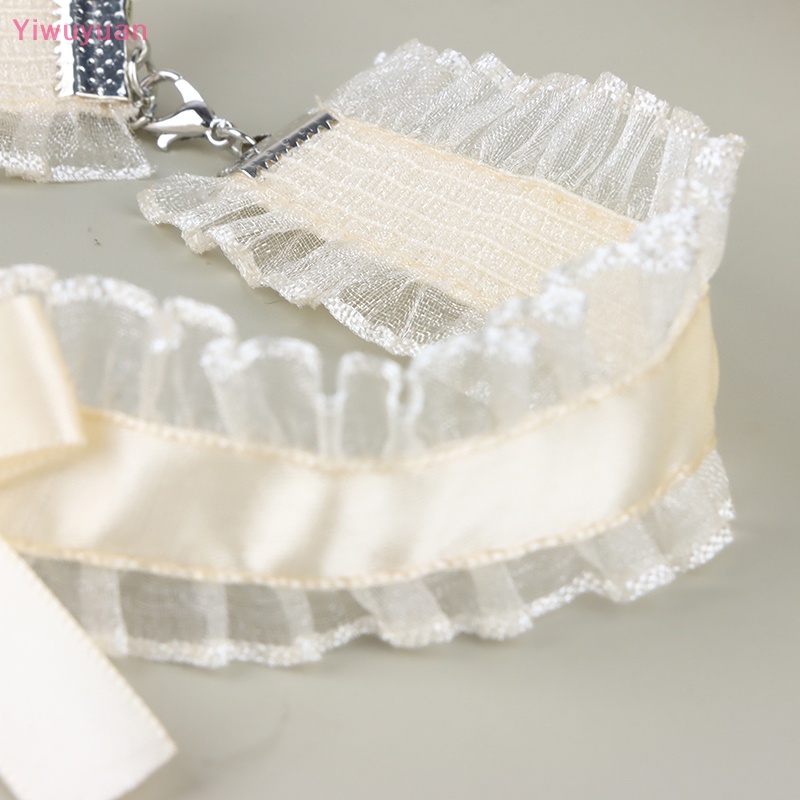 Vòng Cổ Choker Dây Ren Thắt Nơ Phong Cách Gothic Thanh Lịch Mới