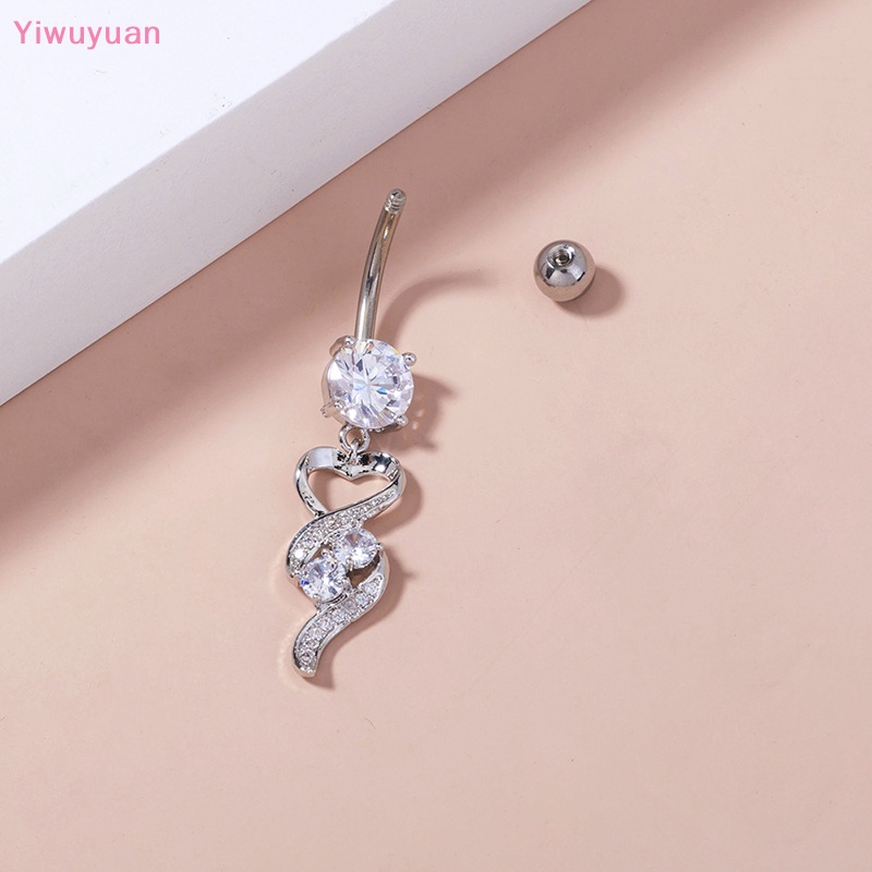 Khuyên Rốn Đính Đá Zircon Hình Bướm Thời Trang Cho Nữ