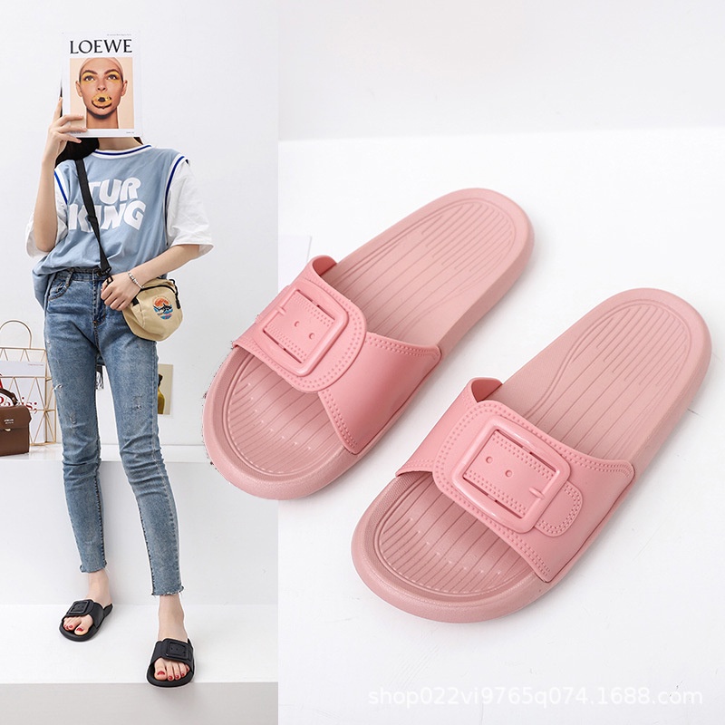 KaBaiQi Dép bánh mì guốc dép giày nữ Màu Sắc Đơn Giản Thoải Mái Cao Gót Chống Trơn Trượt dép đế xuồng 30ZHDLX071323