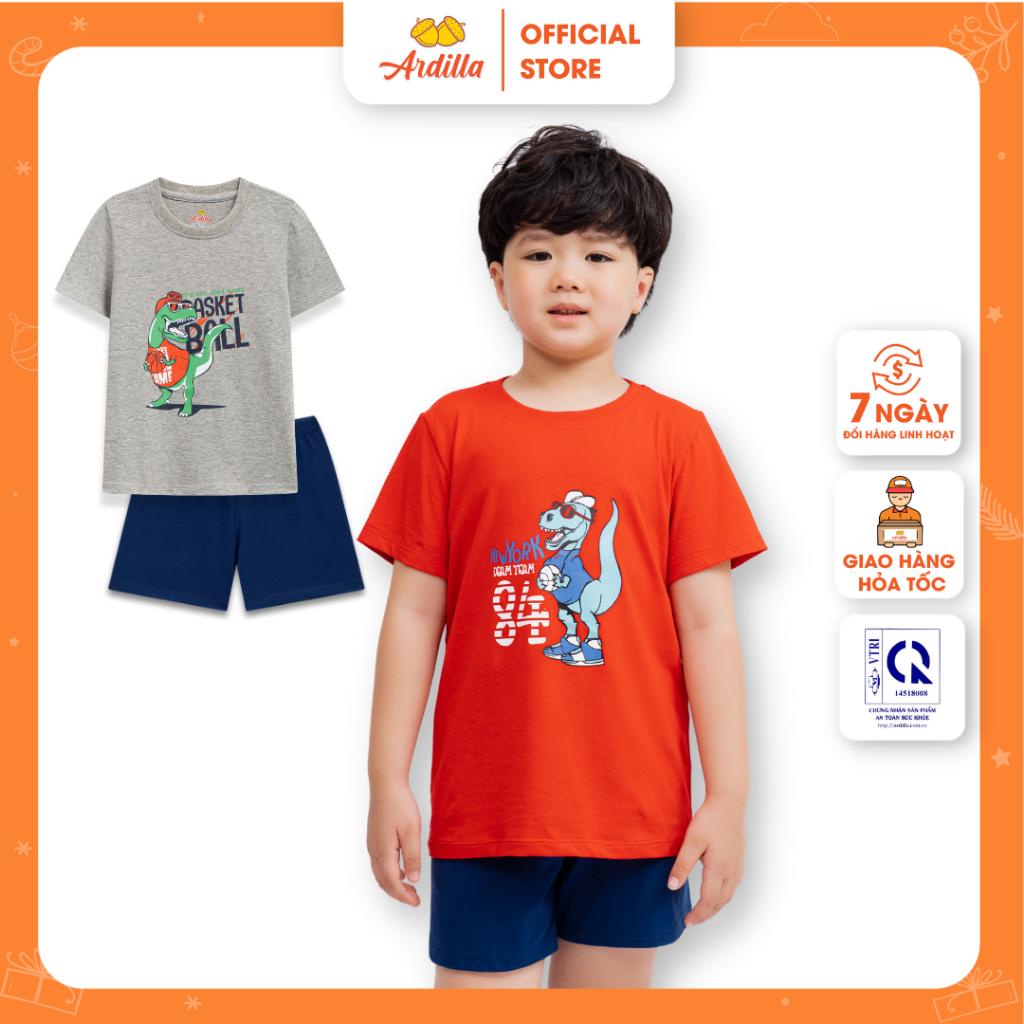 Bộ Quần Áo Cộc Tay Bé Trai ARDILLA Hoạ Tiết Khoẻ Khoắn Dễ Thương, Chất Vải Cotton Thoáng Mát Cho Bé 2-7 Tuổi K150BS21