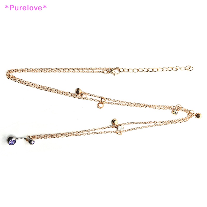 Khuyên Rốn Đính Đá Pha Lê 14G Thời Trang Cá Tính Cho Nữ Mới