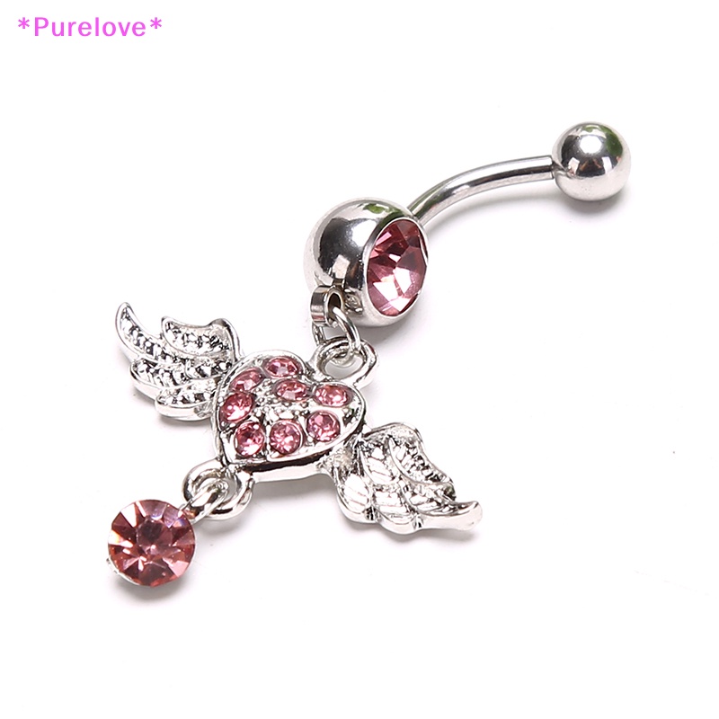 Khuyên Rốn Hình Đôi Cánh Đính Đá Pha Lê Thời Trang Cho Nữ Mới