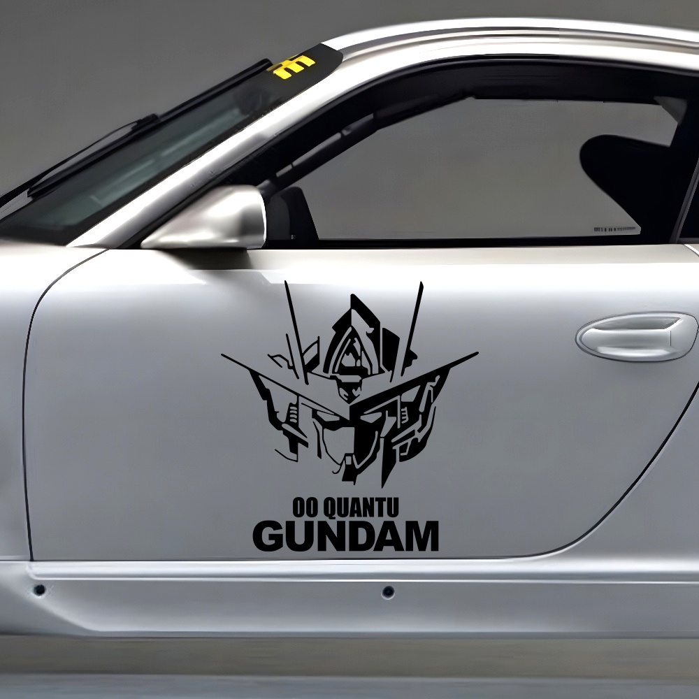 Sticker Dán Trang Trí Kính Chắn Gió Xe Hơi Hình GUNDAM Mobile Suit Nhật Bản