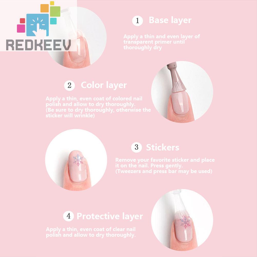 Bộ 3 Miếng Dán Móng Tay Tự Dính Họa Tiết Hoạt Hình Dễ Sử Dụng Cho Nữ