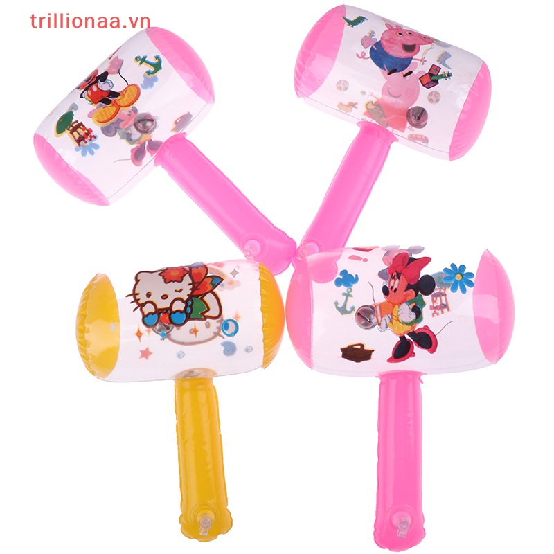 Búa Bơm Hơi Trillionaa Họa Tiết Hoạt Hình Có Chuông Màu Sắc Ngẫu Nhiên Cho Bé