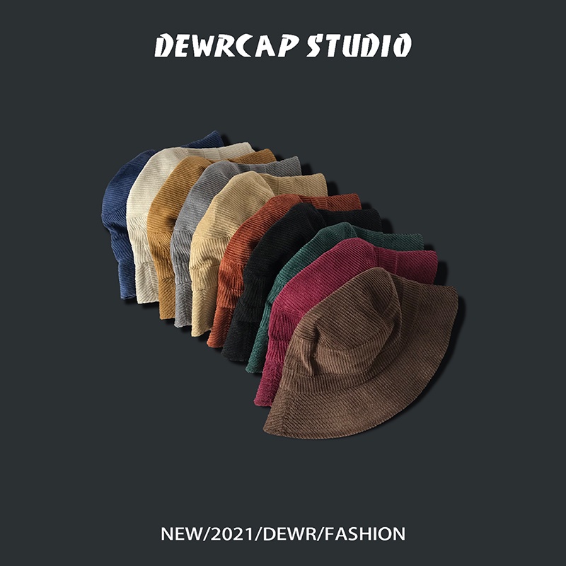 Nón Tai Bèo Vải Nhung Màu Sắc Đơn Giản Phong Cách Retro Nhật Bản