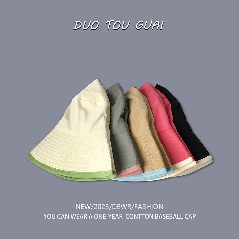 Nón Tai Bèo Vành Rộng Nhanh Khô Nhiều Màu Sắc Thời Trang Mùa Hè Phong Cách Nhật Bản Dành Cho Nữ