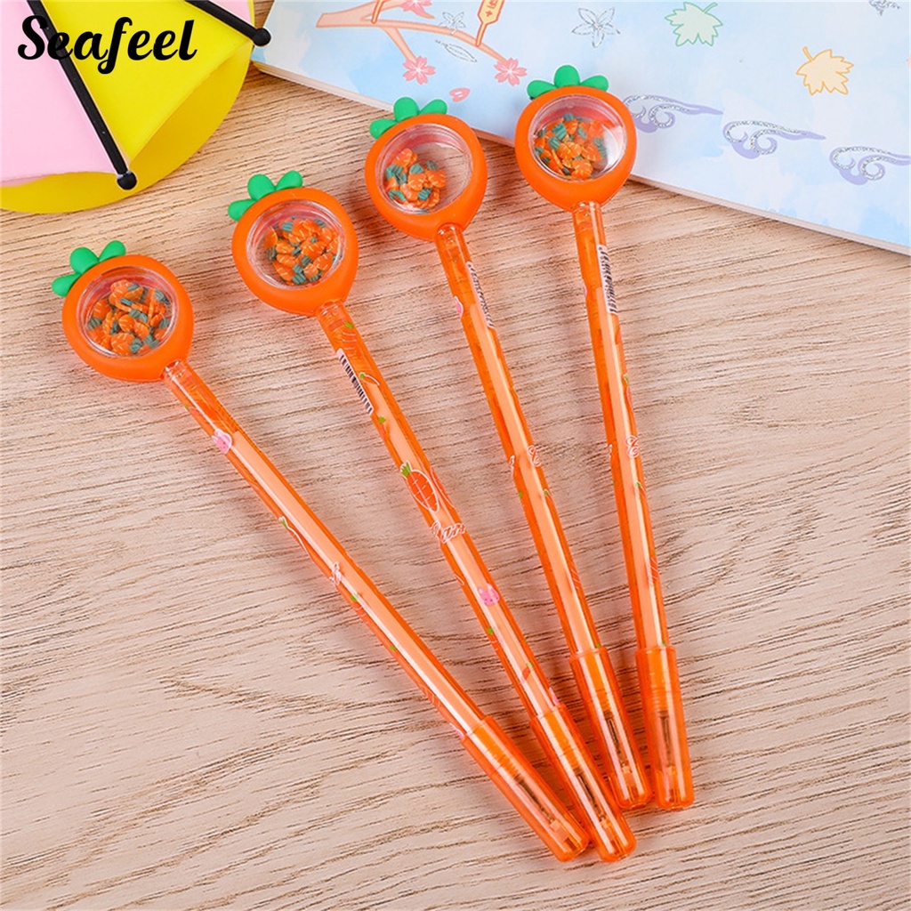Set 10 Bút Mực Đen Hình Củ Cà Rốt Dễ Thương