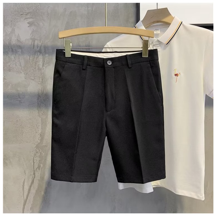 Quần Short Màu Trơn Không Sắt Dáng Ôm Phong Cách Sang Trọng Thời Trang Cho Nam