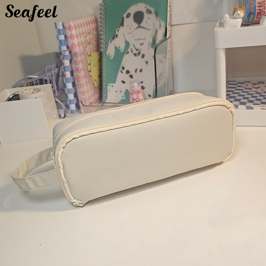 Hộp Đựng Bút Nhiều Ngăn Sức Chứa Lớn Có Khóa Kéo Và Tay Cầm Dành Cho Học Sinh