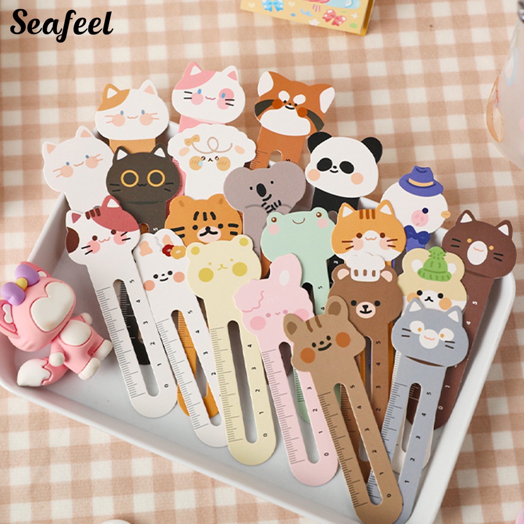 Set 30 Bookmark Giấy 5cm Đánh Dấu Trang Sách Hình Động Vật Hoạt Hình Đa Năng