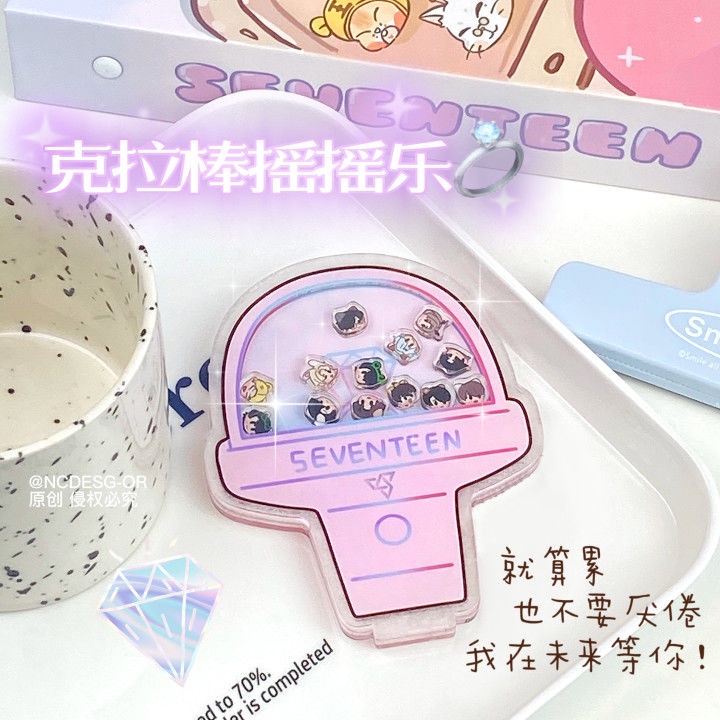 Hàng Mới Về Mới Móc Khóa acrylic Chất Lượng Cao Hình Ngôi Sao Lắc Âm Nhạc seventeen