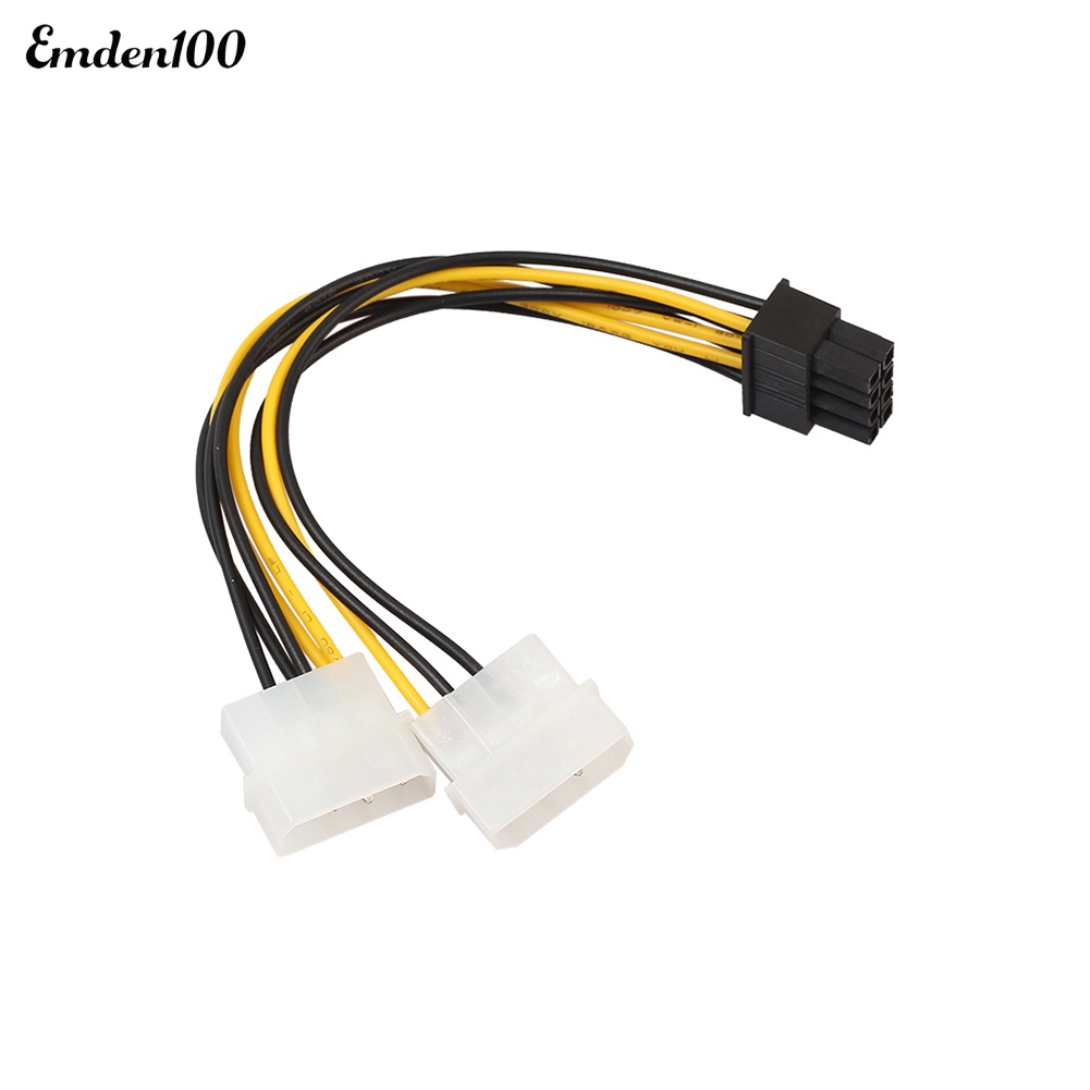 Dây Cáp Thẻ Đồ Họa PCIE Sang Dual Molex 18cm 8 Pin (6 + 2)