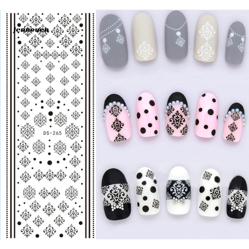 Miếng Dán Trang Trí Móng Tay Hình Hoa / Bướm / Chữ Độc Đáo DIY