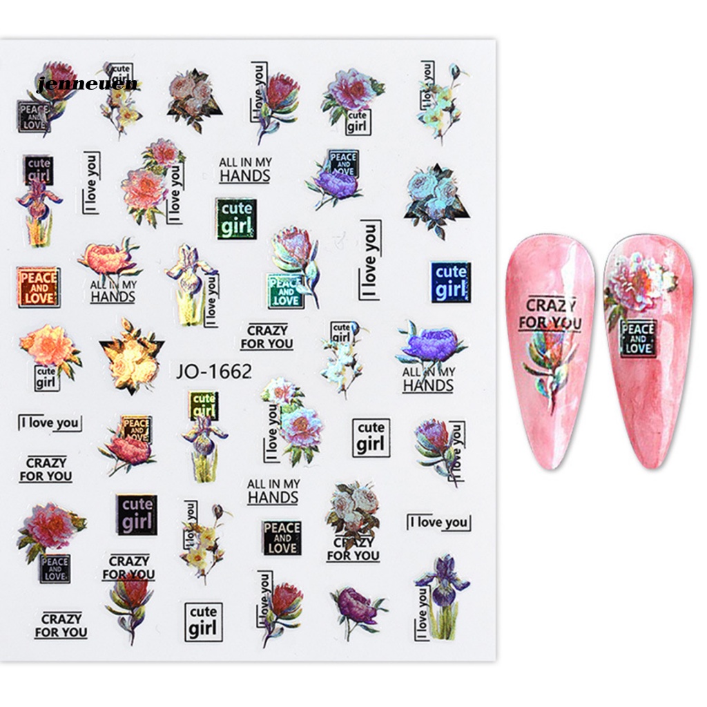 Miếng Dán Trang Trí Móng Tay Họa Tiết Tinh Tế Dễ Dàng Tẩy Rửa