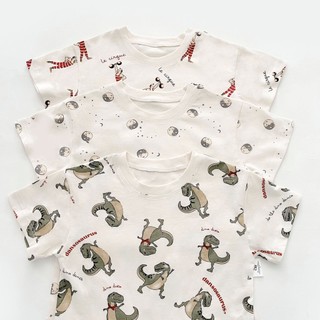 Bộ đồ ngủ trẻ em cotton ngắn tay ngắn cho bé trai và bé gái t-shirt đồ ngủ trẻ em quần áo trẻ em hàn quốc mới.