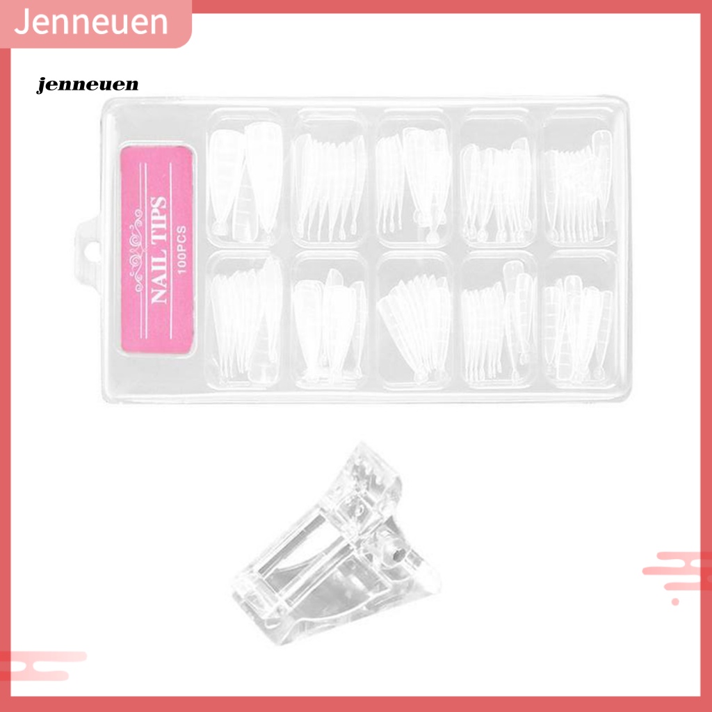 Hộp 100 Miếng Dán Móng Tay Tự Trang Trí Tiện Dụng