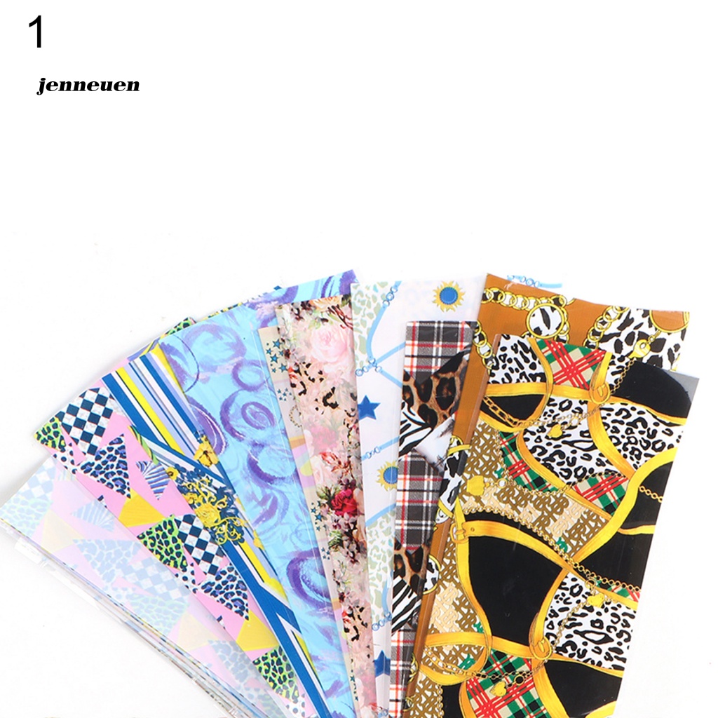 Set 10 Miếng Dán Trang Trí Móng Tay Nghệ Thuật Họa Tiết Động Vật Graffiti